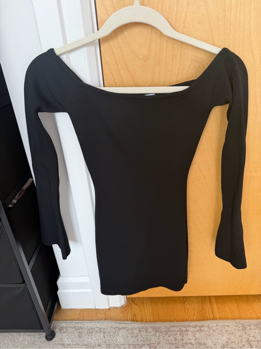 Princess Polly Black Off-Shoulder Mini Dress